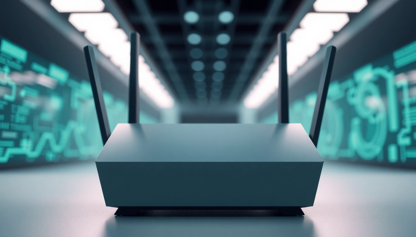 AX88 high-performance WiFi router delivering fast internet with advanced antennas in a sleek setup.