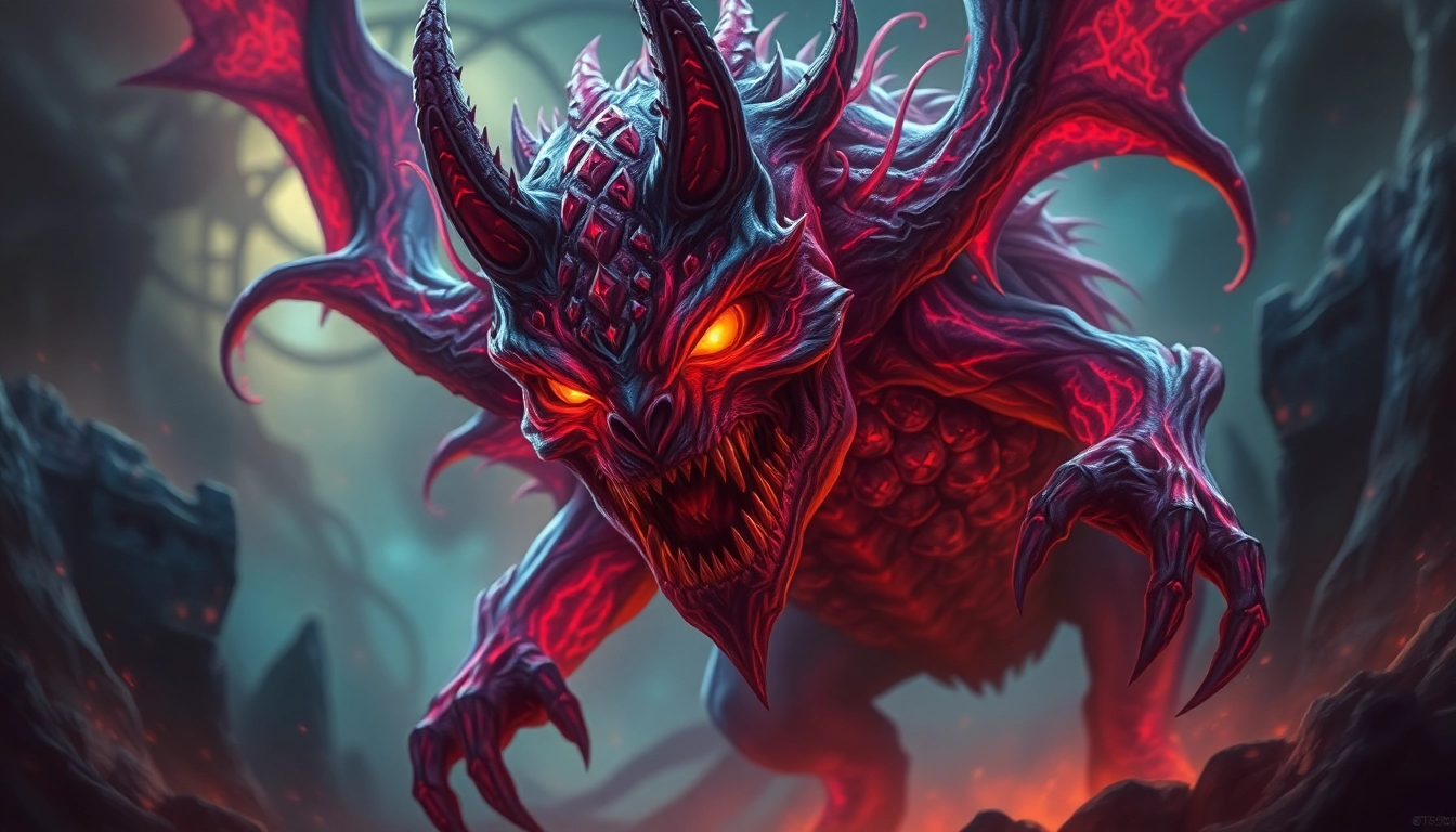 Dynamic depiction of the 789f.monster brand with a captivating creature, detailed textures, and an engaging fantasy setting, designed for visual impact and accessibility.