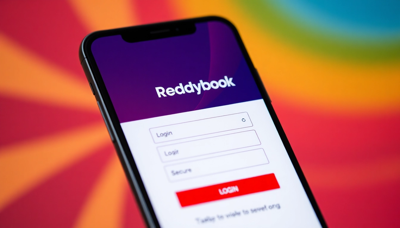 Quick Reddybook Login screen on a smartphone, emphasizing security and ease of access for online betting users to enhance trust and engagement