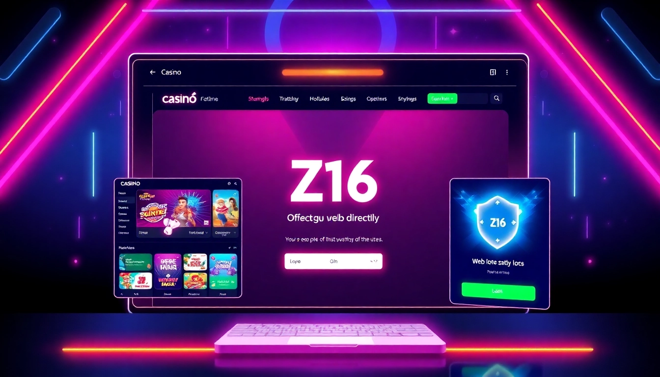 Z16 web direct casino platform showing fast transaction process and secure gaming interface for