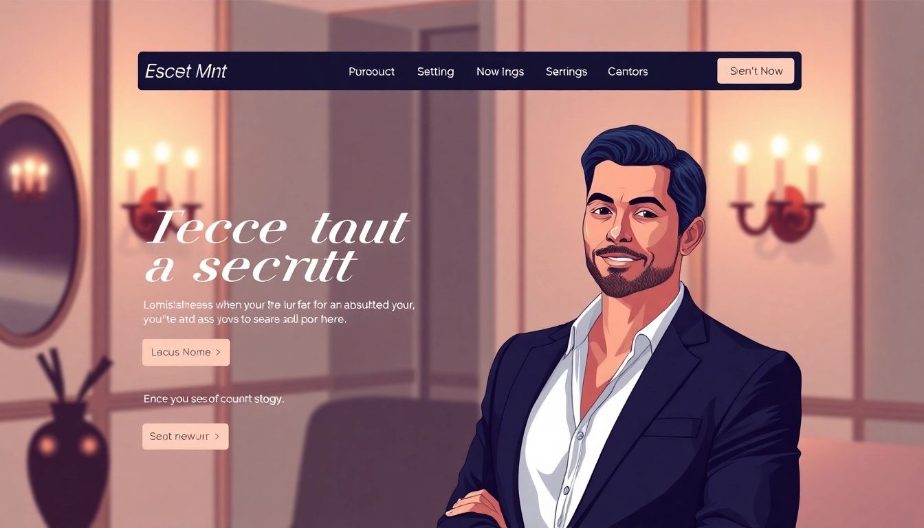 Elegant escort service website homepage on httpsescortisraelxxx.online showcasing premium