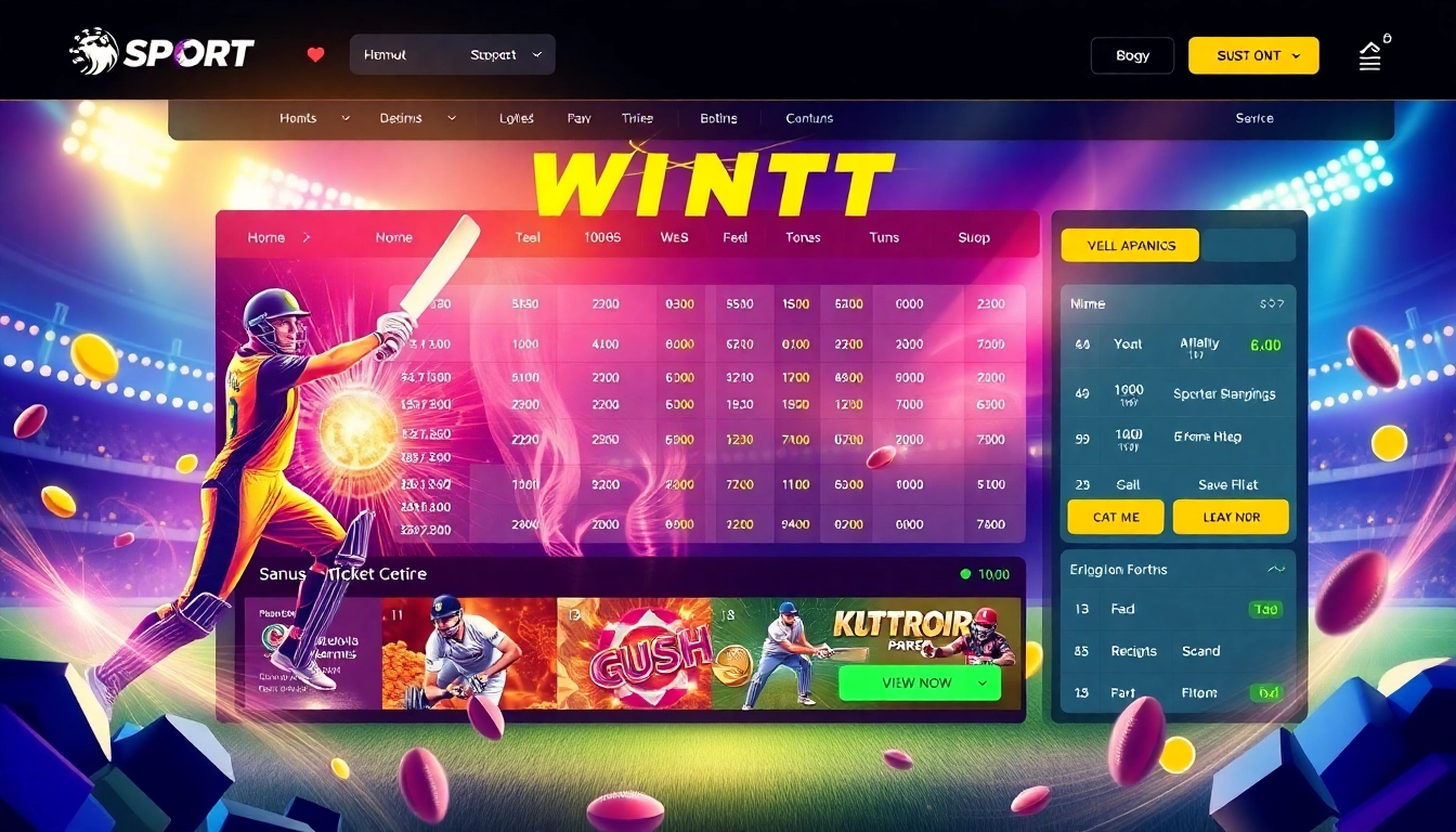 Cricbet99 win sports betting platform showing cricket match visuals and betting options for users