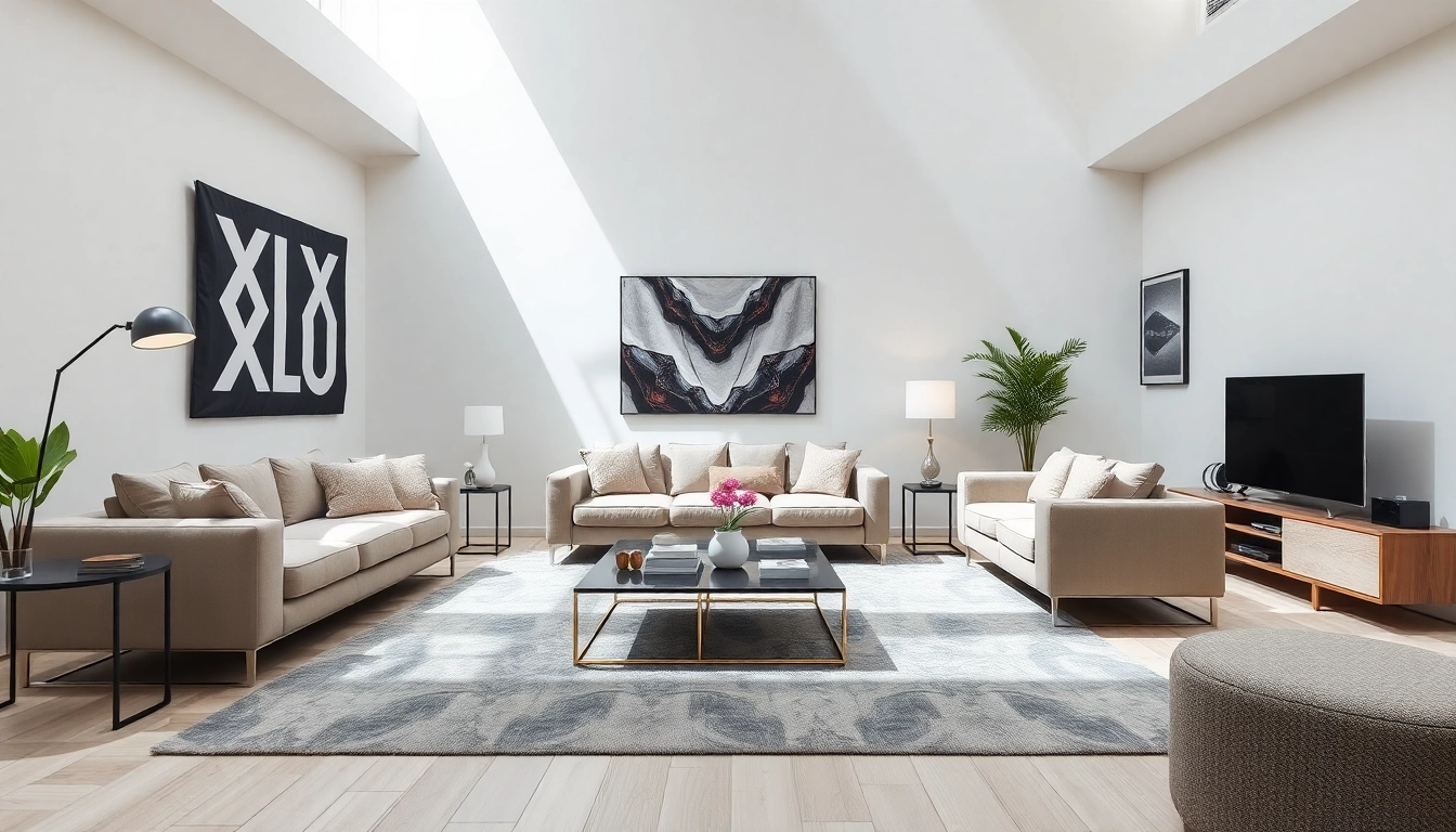 Showcase of discounted XXXLutz sleva furniture with modern design and attractive sale signs for
