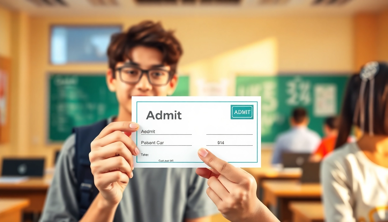 Admit Card download process for government exams, student holding hall ticket ready for exam day