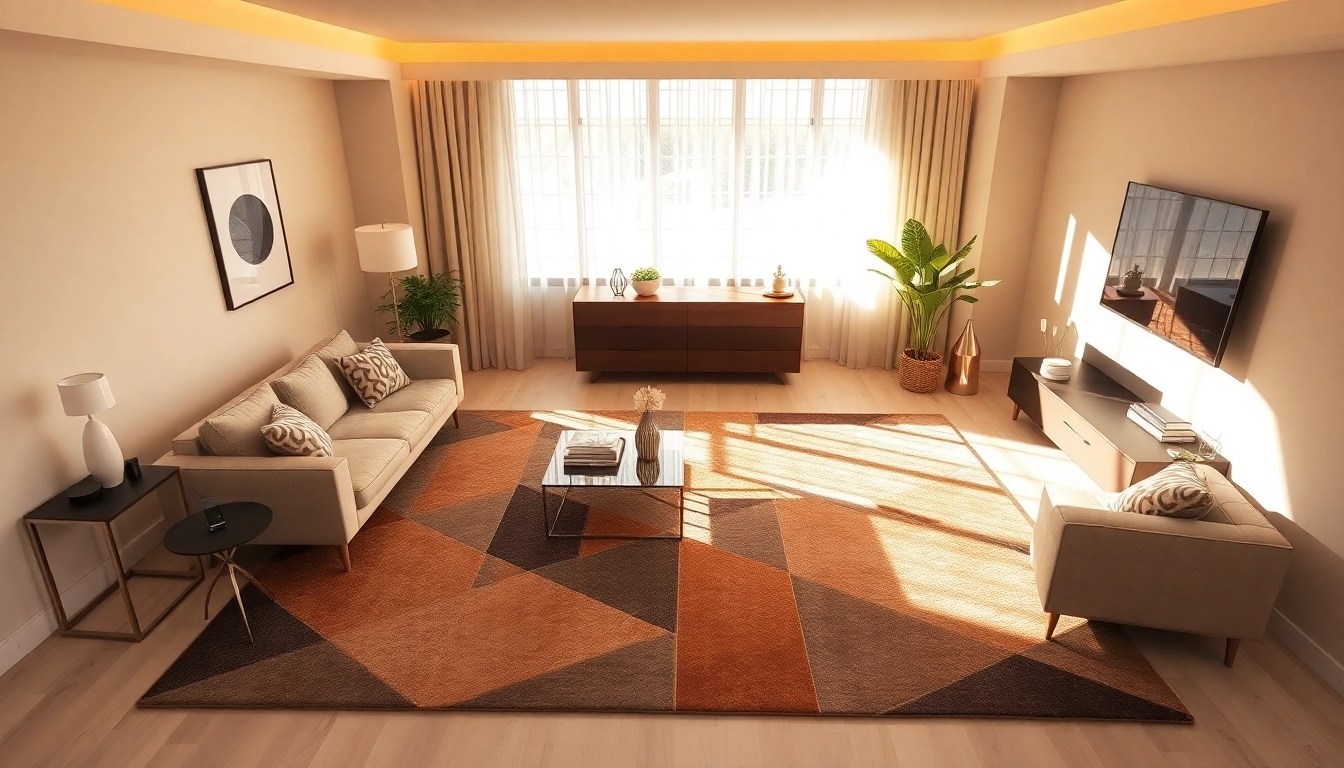 Showcase of stylish Tappeti moderni Milano in a contemporary living space for sophisticated